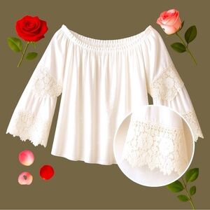 Elegant Off-Shoulder Lace Blouse